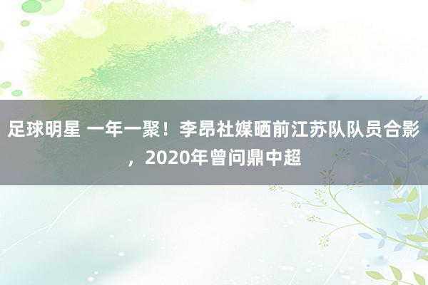 足球明星 一年一聚！李昂社媒晒前江苏队队员合影，2020年曾问鼎中超