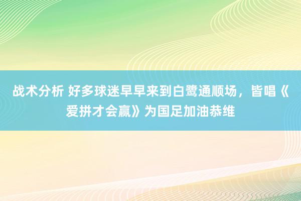 战术分析 好多球迷早早来到白鹭通顺场，皆唱《爱拼才会赢》为国足加油恭维