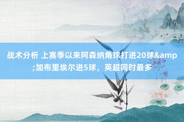 战术分析 上赛季以来阿森纳角球打进20球&加布里埃尔进5球，英超同时最多